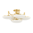 Hudson Valley Lighting Bregman Aged Brass 30.75W x 30.75L x 14H Semi-Flush Mount