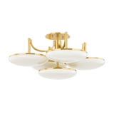 Hudson Valley Lighting Bregman Aged Brass 30.75W x 30.75L x 14H Semi-Flush Mount