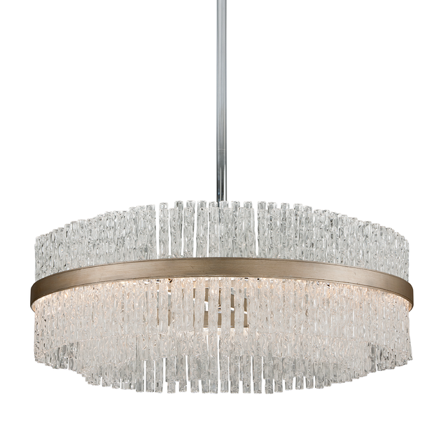 Corbett Lighting Chime SILVER LEAF POLISHED STAINLESS 36.5W x 36.5L x 14H Chandelier