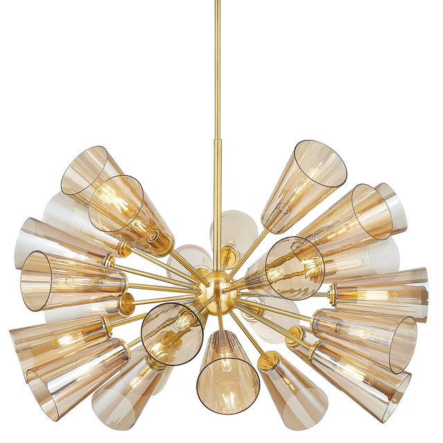 Hudson Valley Lighting HARTWOOD AGED BRASS 45W x 45L x 30.75H Chandelier