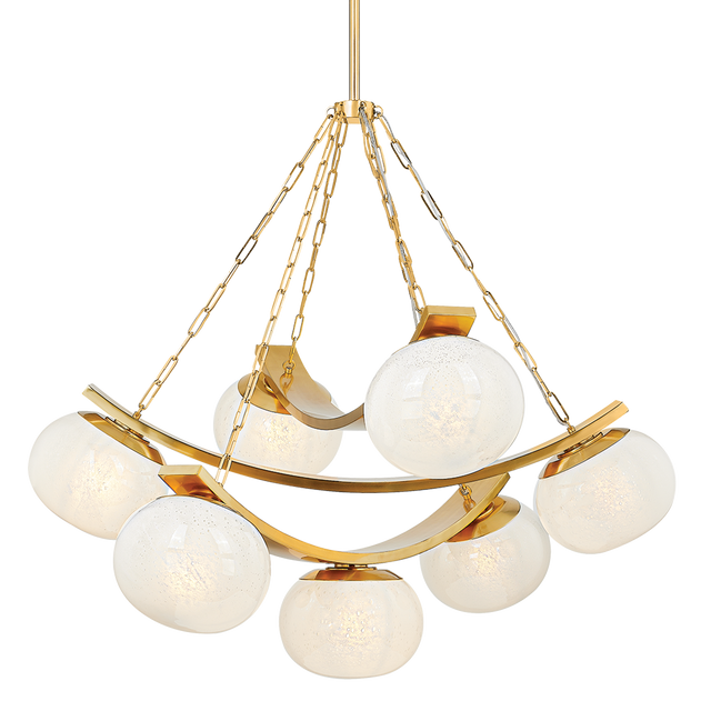 Hudson Valley Lighting DUXBURY AGED BRASS 43.75W x 43.75L x 39.75H Chandelier