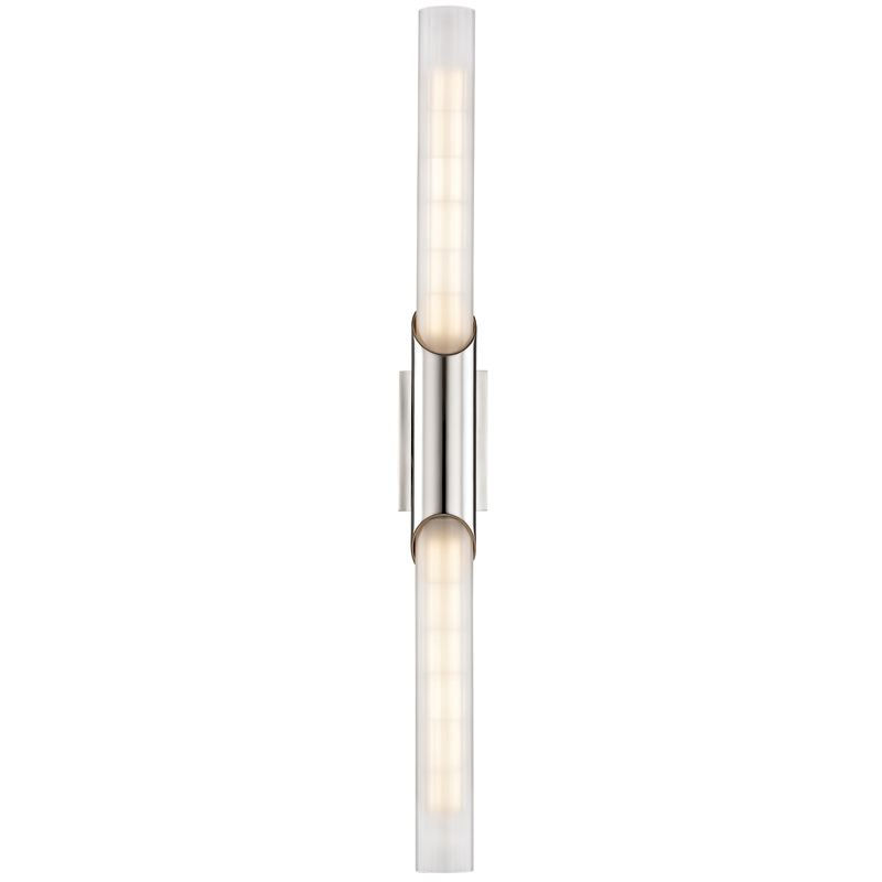 Hudson Valley Lighting Pylon Polished Nickel 2.75W x 2.75L x 26.25H Wall Sconce
