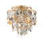 Corbett Lighting Ambrosia SILVER & GOLD LEAF & STAINLESS 18W x 18L x 16.5H Flush Mount