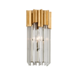 Corbett Lighting Charisma GOLD LEAF W POLISHED STAINLESS 6.75W x 6.75L x 14H Wall Sconce
