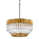 Corbett Lighting Charisma GOLD LEAF W POLISHED STAINLESS 19W x 19L x 12.25H Chandelier