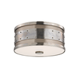 Hudson Valley Lighting Gaines Historic Nickel 12W x 12L x 5.5H Flush Mount