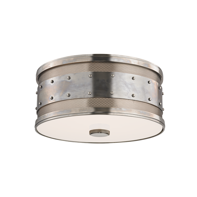 Hudson Valley Lighting Gaines Historic Nickel 12W x 12L x 5.5H Flush Mount