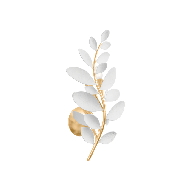 Hudson Valley Lighting MARABEC Vintage Gold Leaf/ White Plaster 10.75W x 10.75L x 22.5H Wall Sconce