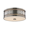 Hudson Valley Lighting Gaines Historic Nickel 16W x 16L x 5.5H Flush Mount