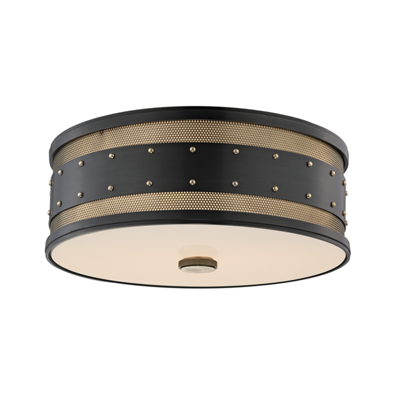 Hudson Valley Lighting Gaines Aged Old Bronze 16W x 16L x 5.5H Flush Mount
