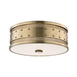 Hudson Valley Lighting Gaines Aged Brass 16W x 16L x 5.5H Flush Mount