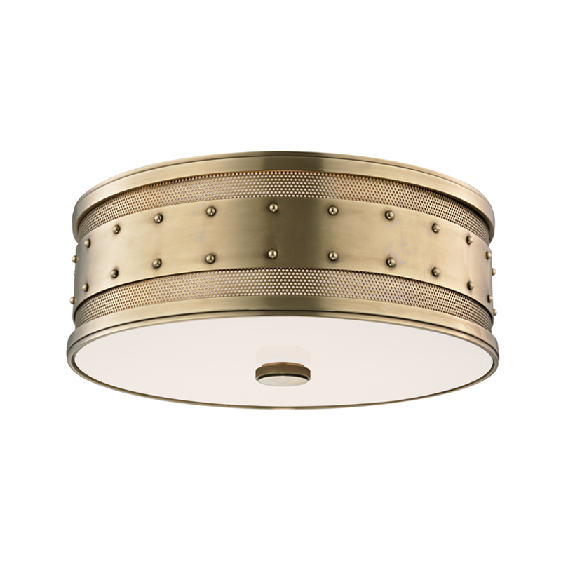Hudson Valley Lighting Gaines Aged Brass 16W x 16L x 5.5H Flush Mount