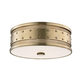 Hudson Valley Lighting Gaines Aged Brass 16W x 16L x 5.5H Flush Mount