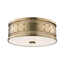 Hudson Valley Lighting Gaines Aged Brass 16W x 16L x 5.5H Flush Mount