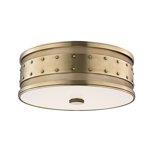 Hudson Valley Lighting Gaines Aged Brass 16W x 16L x 5.5H Flush Mount