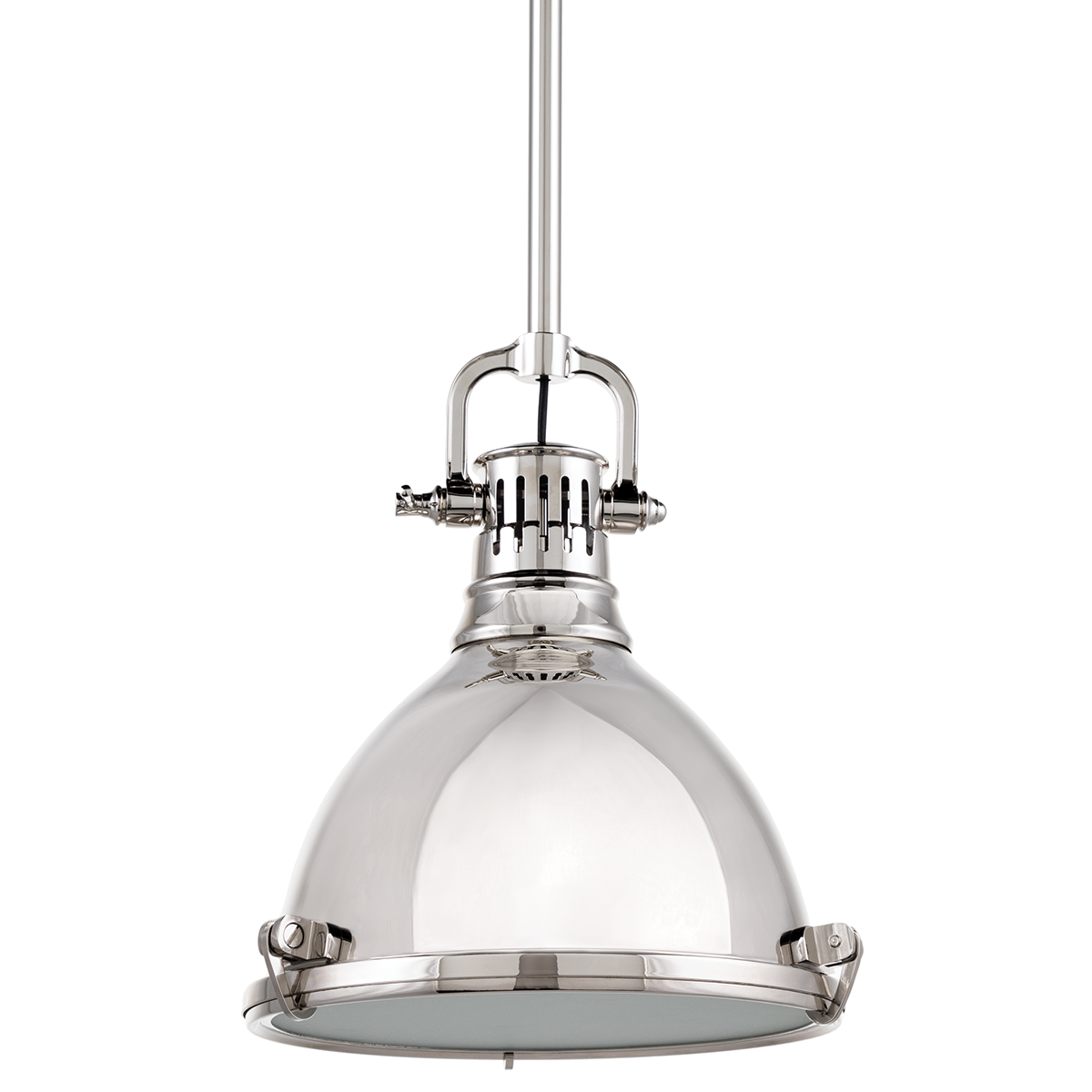 Hudson Valley Lighting Pelham Polished Nickel 10.5W x 10.5L x 12H Pendant