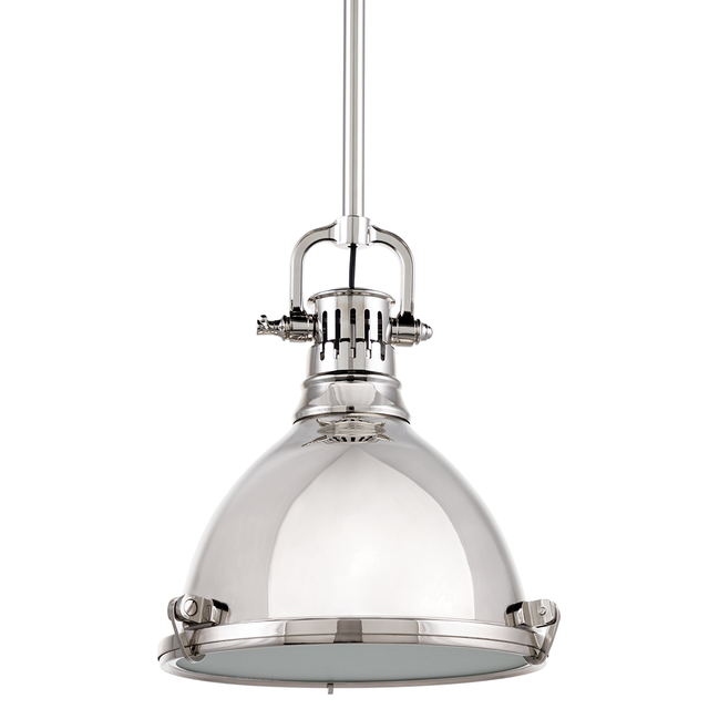 Hudson Valley Lighting Pelham Polished Nickel 10.5W x 10.5L x 12H Pendant