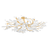 Hudson Valley Lighting MARABEC Vintage Gold Leaf/ White Plaster 48W x 48L x 12.25H Semi-Flush Mount