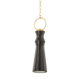 Hudson Valley Lighting Borden AGED BRASS/CERAMIC GLOSS MINK 6W x 6L x 25.25H Pendant