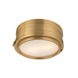 Hudson Valley Lighting Rye Aged Brass 11W x 11L x 4.75H Flush Mount