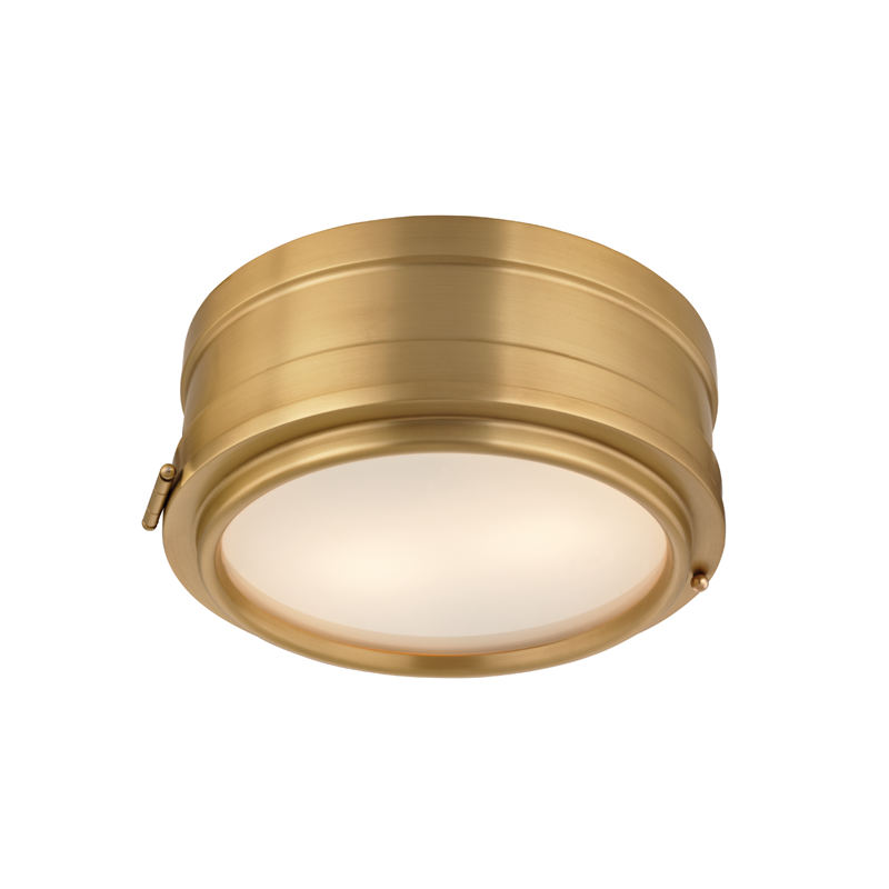 Hudson Valley Lighting Rye Aged Brass 11W x 11L x 4.75H Flush Mount