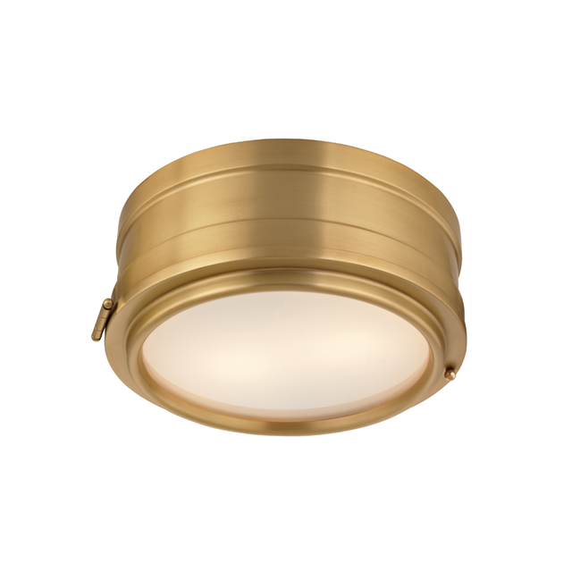 Hudson Valley Lighting Rye Aged Brass 11W x 11L x 4.75H Flush Mount