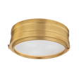 Hudson Valley Lighting Rye Aged Brass 14W x 14L x 4.75H Flush Mount