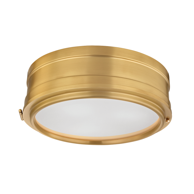 Hudson Valley Lighting Rye Aged Brass 14W x 14L x 4.75H Flush Mount