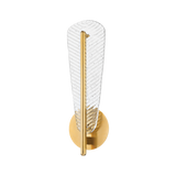 Hudson Valley Lighting PASSAIC Aged Brass 5.5W x 5.5L x 17.5H Wall Sconce