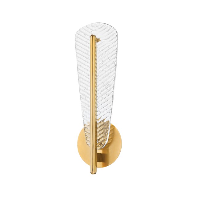 Hudson Valley Lighting PASSAIC Aged Brass 5.5W x 5.5L x 17.5H Wall Sconce