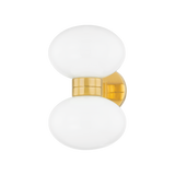 Hudson Valley Lighting OTSEGO Aged Brass 7.5W x 7.5L x 12H Wall Sconce