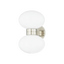 Hudson Valley Lighting OTSEGO Polished Nickel 7.5W x 7.5L x 12H Wall Sconce