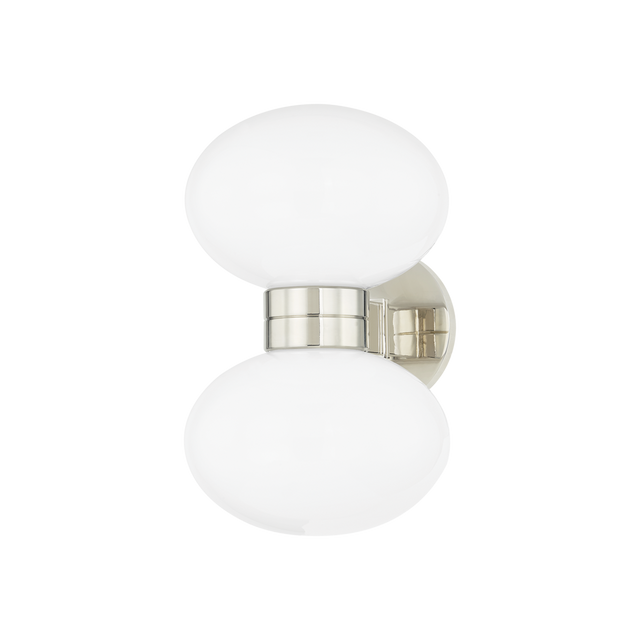 Hudson Valley Lighting OTSEGO Polished Nickel 7.5W x 7.5L x 12H Wall Sconce