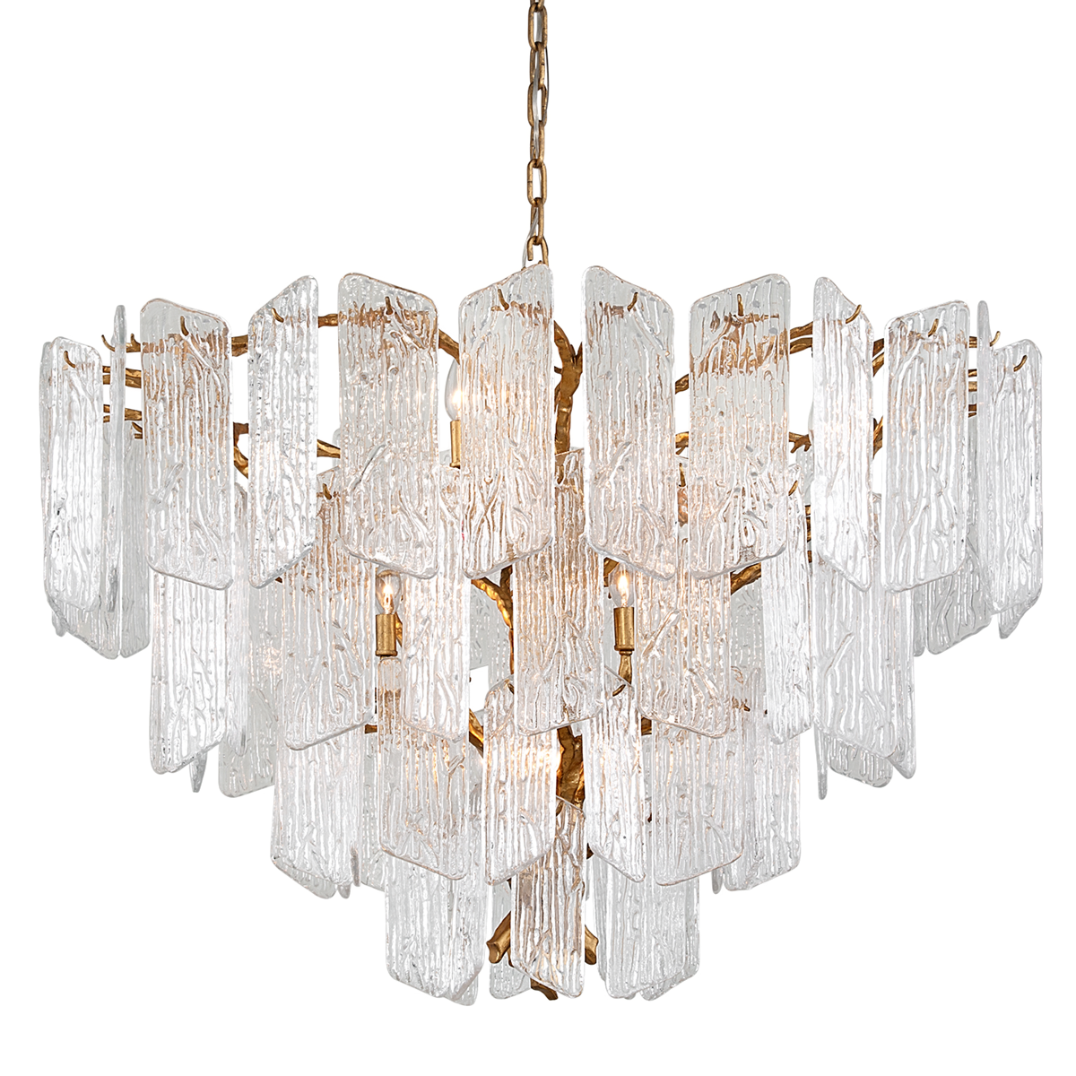 Corbett Lighting Piemonte Gold Leaf 43.5W x 43.5L x 33.5H Chandelier