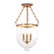 Hudson Valley Lighting Hampton Aged Brass 12W x 12L x 20.25H Semi-Flush Mount