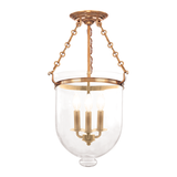 Hudson Valley Lighting Hampton Aged Brass 12W x 12L x 20.25H Semi-Flush Mount