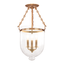 Hudson Valley Lighting Hampton Aged Brass 12W x 12L x 20.25H Semi-Flush Mount