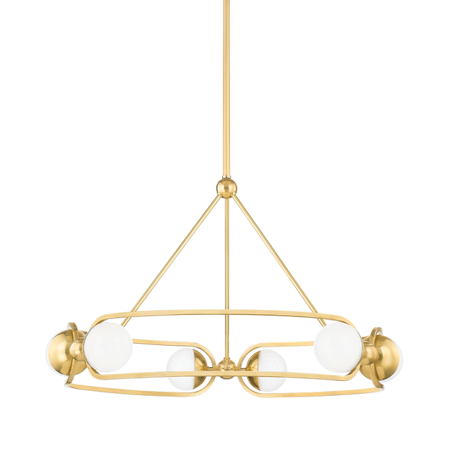 Hudson Valley Lighting Hartford Aged Brass 30.5W x 30.5L x 18.25H Chandelier