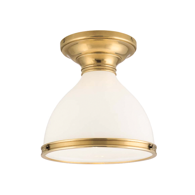 Hudson Valley Lighting Randolph Aged Brass 10W x 10L x 9.25H Semi-Flush Mount