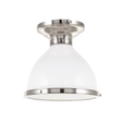 Hudson Valley Lighting Randolph Satin Nickel 10W x 10L x 9.25H Semi-Flush Mount