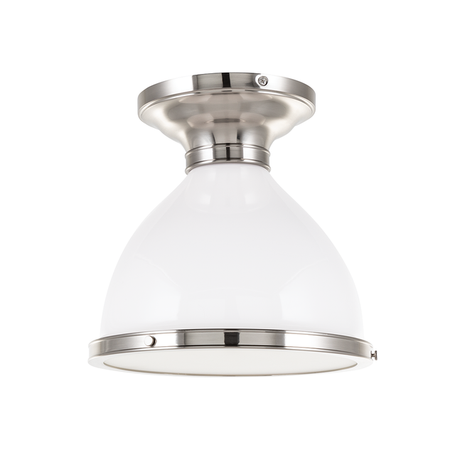 Hudson Valley Lighting Randolph Satin Nickel 10W x 10L x 9.25H Semi-Flush Mount
