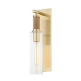 Hudson Valley Lighting Eastchester Aged Brass 4.75W x 4.75L x 17.5H Wall Sconce