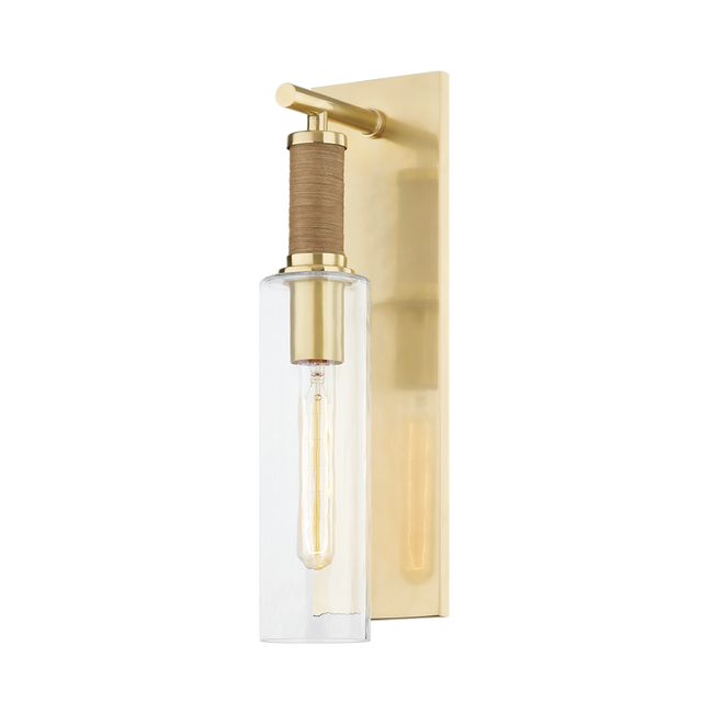 Hudson Valley Lighting Eastchester Aged Brass 4.75W x 4.75L x 17.5H Wall Sconce