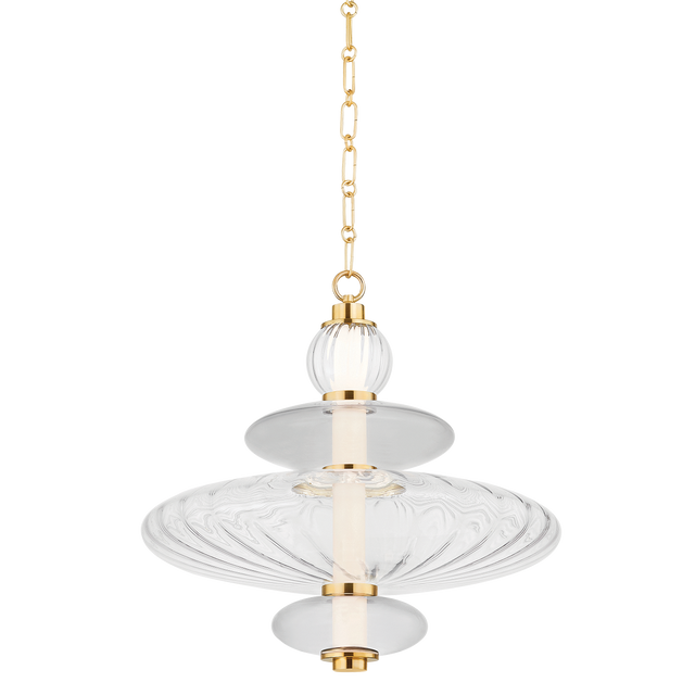 Hudson Valley Lighting WILLIAMS AGED BRASS 19W x 19L x 18.75H Pendant