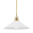 Hudson Valley Lighting Syosset Aged Brass/soft Off White 20W x 20L x 11.38H Pendant