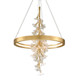 Corbett Lighting Jasmine Gold Leaf 28W x 28L x 38.5H Chandelier