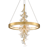 Corbett Lighting Jasmine Gold Leaf 28W x 28L x 38.5H Chandelier