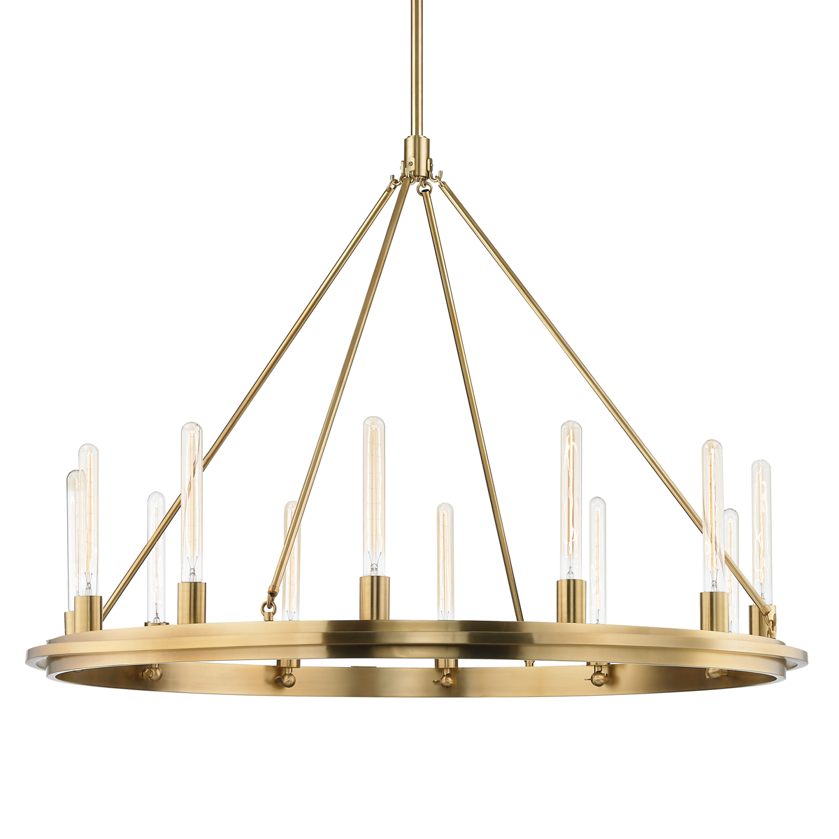 Hudson Valley Lighting Chambers Aged Brass 45W x 45L x 33.75H Chandelier