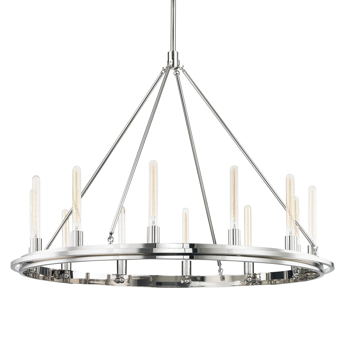 Hudson Valley Lighting Chambers Polished Nickel 45W x 45L x 33.75H Chandelier