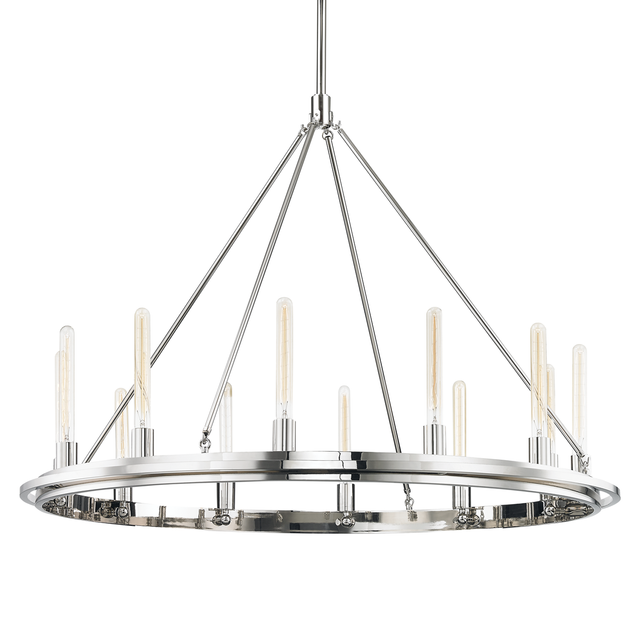 Hudson Valley Lighting Chambers Polished Nickel 45W x 45L x 33.75H Chandelier